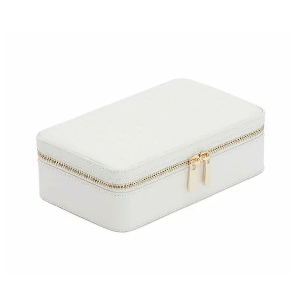 Wolf Maria Medium Zip Jewelry Case - White Aires Jewelers Morris Plains, NJ