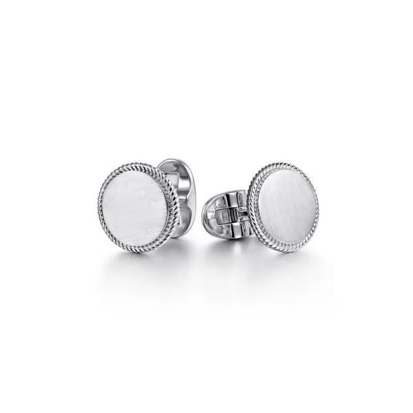 Gabriel & Co Silver Cuff Links Aires Jewelers Morris Plains, NJ
