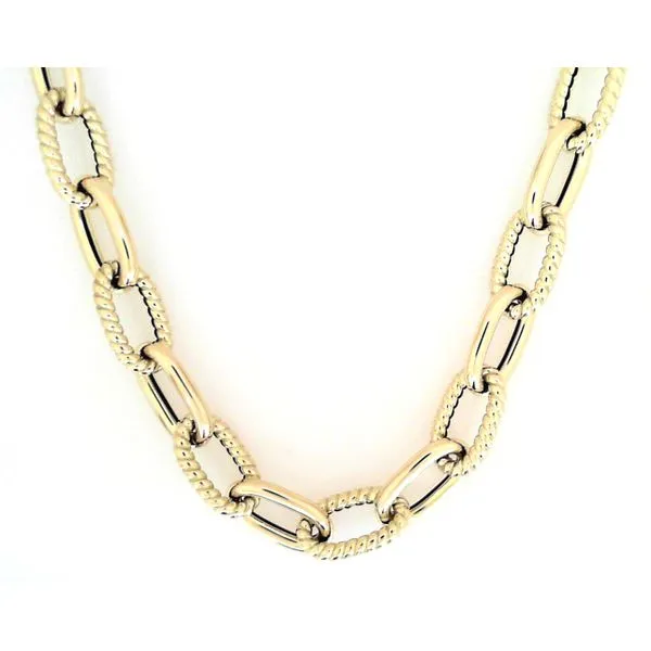 Gold Link Necklace Aires Jewelers Morris Plains, NJ