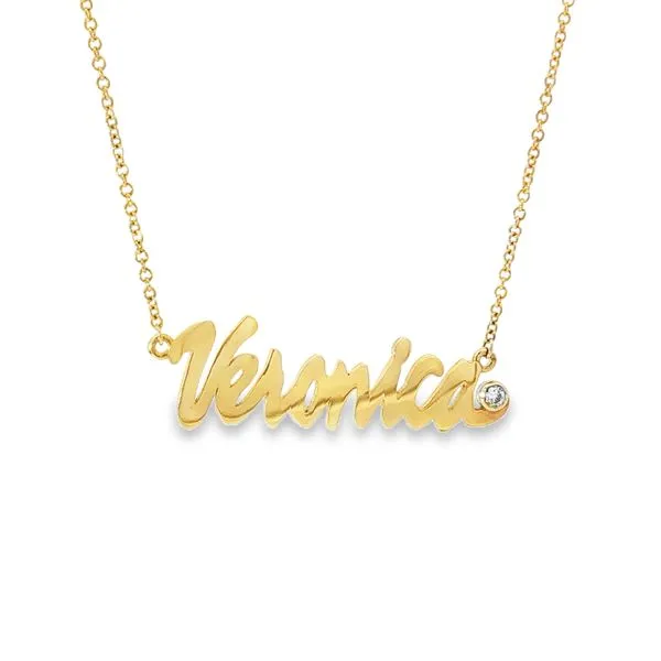 Aires Name Plate Necklace Aires Jewelers Morris Plains, NJ