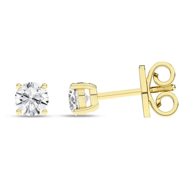 14Kt Gold .50Ctw Lab Grown Round Brilliant Diamond Stud Earrings Image 3 Albert's Jewelers Kingsland, GA