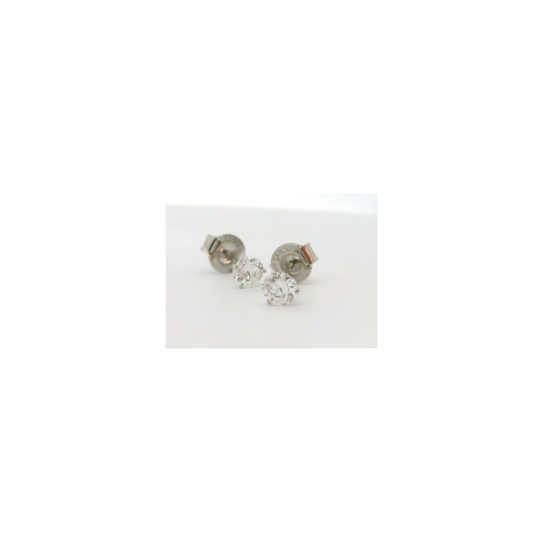 Classic white gold stud earrings Image 2 Albert's Jewelers Kingsland, GA