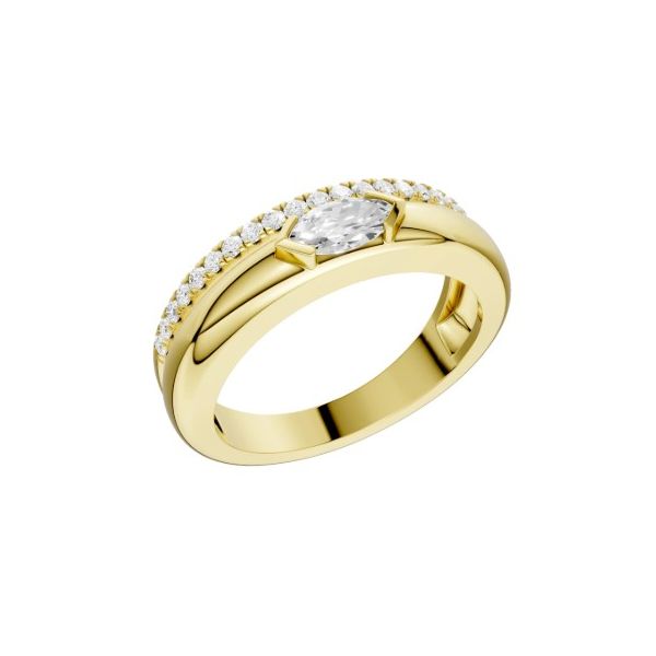 Lab Grown Diamonds & 14kt Yellow Gold Double Stack Ring Image 4 Albert's Jewelers Kingsland, GA