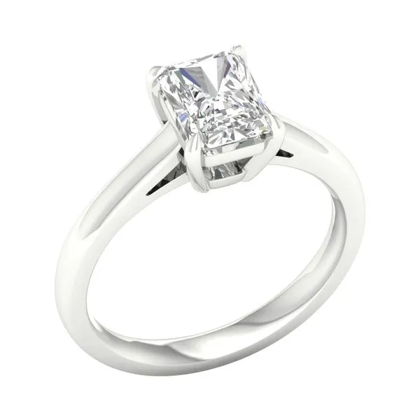 14Kt White Gold 1.50Ct Radiant Cut Lab Grown Diamond Solitaire Engagement Ring Albert's Jewelers Kingsland, GA