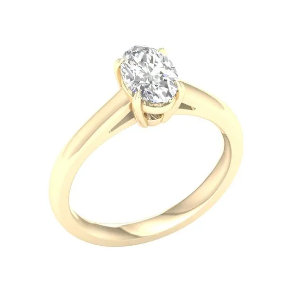 14Kt Yellow Gold 1.00Ct Oval Lab Grown Diamond Engagement Ring Image 2 Albert's Jewelers Kingsland, GA