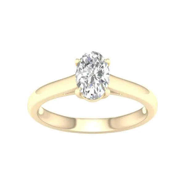 14Kt Yellow Gold 1.00Ct Oval Lab Grown Diamond Engagement Ring Albert's Jewelers Kingsland, GA