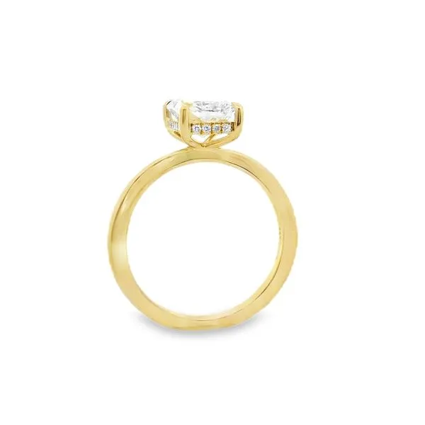 2.06Ct Radiant Cut Lab Grown Diamond Ring with Hidden Halo, set in 14kt yellow gold Image 3 Albert's Jewelers Kingsland, GA
