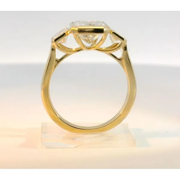 3.88Cttw Bezel Set Radiant Cut Lab Grown Diamonds Set In 14Kt Yellow Gold Image 3 Albert's Jewelers Kingsland, GA