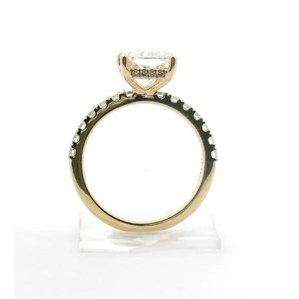 3.00Ct Radiant Cut Lab Grown Diamond With .51Ctw Hidden Halo & Diamond Band Image 3 Albert's Jewelers Kingsland, GA