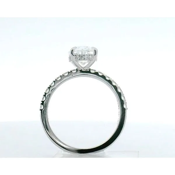 2.07Ct Oval Brilliant Lab Grown Diamond Ring With Hidden Halo & Diamonds On The Band, Set In 14Kt White Gold Image 2 Albert's Jewelers Kingsland, GA