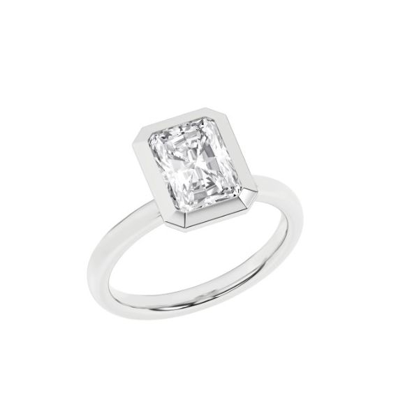 Bezel-Set Radiant LGD Engagement Ring Image 4 Albert's Jewelers Kingsland, GA