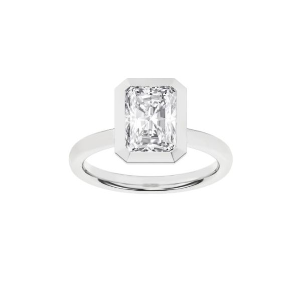 Bezel-Set Radiant LGD Engagement Ring Albert's Jewelers Kingsland, GA