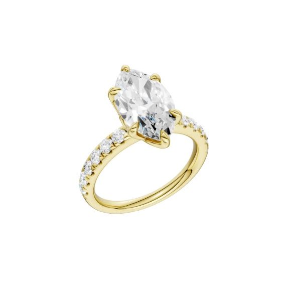 Tulip Head 3 Ct Lab Grown Marquise Brilliant-Cut Center Diamond Image 4 Albert's Jewelers Kingsland, GA