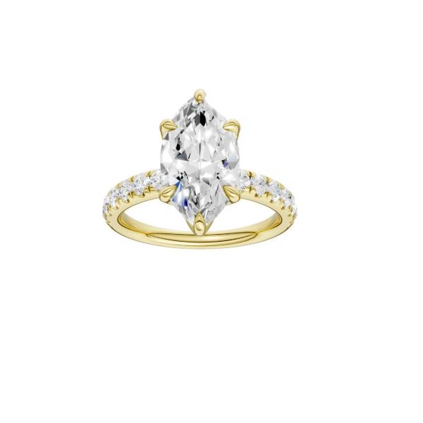 Tulip Head 3 Ct Lab Grown Marquise Brilliant-Cut Center Diamond Albert's Jewelers Kingsland, GA