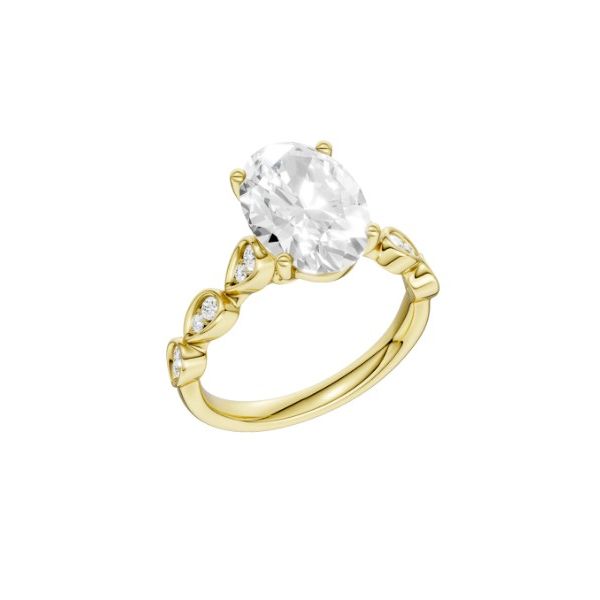 2.58ct Oval Trellis Shank Engagement Ring Image 4 Albert's Jewelers Kingsland, GA