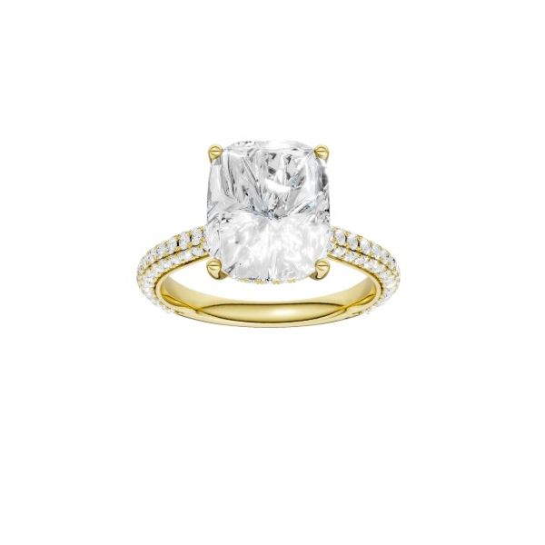 4.73 Carats Of Magnificent Lab Grown Diamonds In A Hidden Halo Pave Engagement Ring Albert's Jewelers Kingsland, GA
