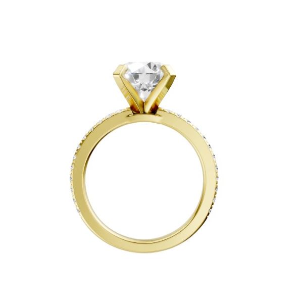 A Stunning Round-Cut 3 ct Revelation Diamond, Takes Center Stage in this classic Engagement Ring Image 2 Albert's Jewelers Kingsland, GA