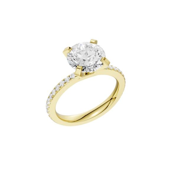 A Stunning Round-Cut 3 ct Revelation Diamond, Takes Center Stage in this classic Engagement Ring Image 4 Albert's Jewelers Kingsland, GA