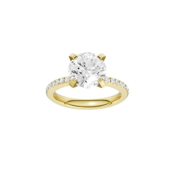 A Stunning Round-Cut 3 ct Revelation Diamond, Takes Center Stage in this classic Engagement Ring Albert's Jewelers Kingsland, GA