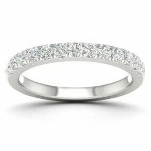 14Kt White Gold .50Ctw Lab Grown Diamond Wedding Band, Color E-F, Clarity Vs Albert's Jewelers Kingsland, GA