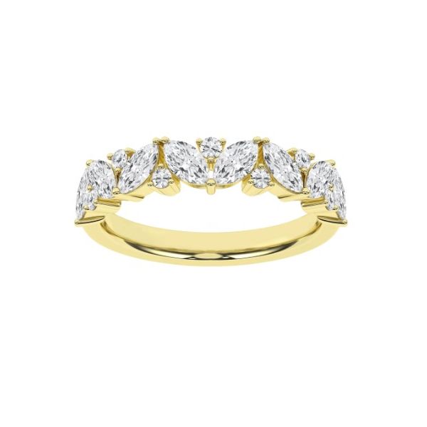 14Kt Yg 1.00 Cttw Round & Marquise Lgd Band Albert's Jewelers Kingsland, GA