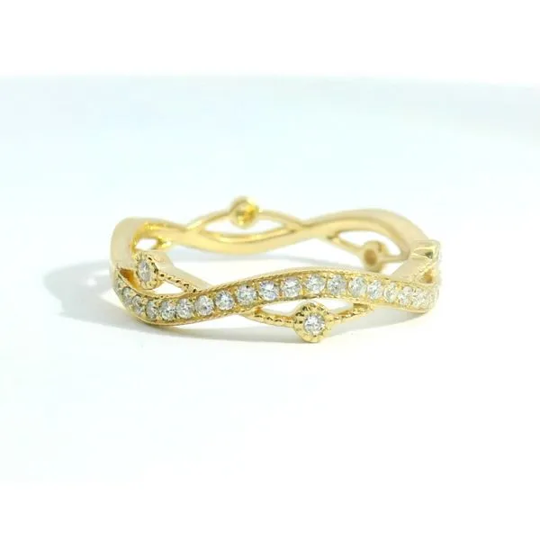 14KT Yellow Gold 0.16CTW Diamond Intertwined Band Albert's Jewelers Kingsland, GA