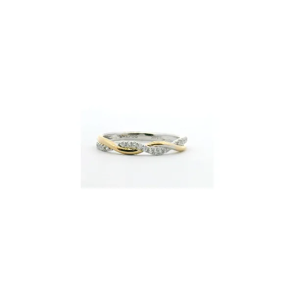 14Kt Two Tone 0.12Ctw Diamond Twisted Design Band Albert's Jewelers Kingsland, GA