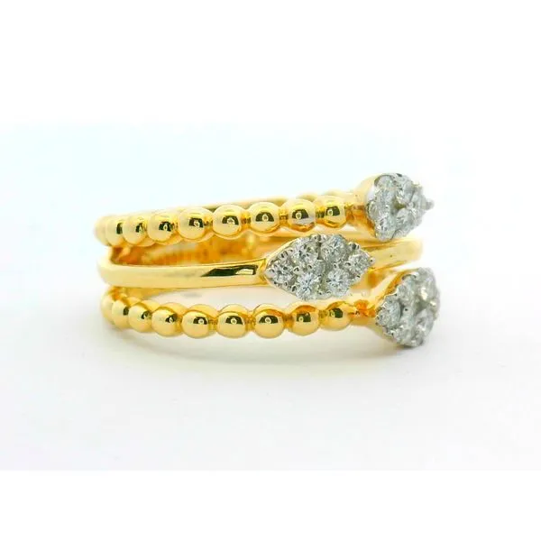 14Ktyg .45Cttw Diamond Triple Band Style Ring Image 2 Albert's Jewelers Kingsland, GA