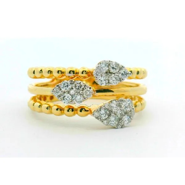 14Ktyg .45Cttw Diamond Triple Band Style Ring Albert's Jewelers Kingsland, GA