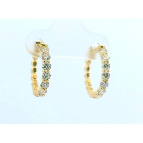 14Kt Yg .80Cttw Diamond Hoops Image 2 Albert's Jewelers Kingsland, GA
