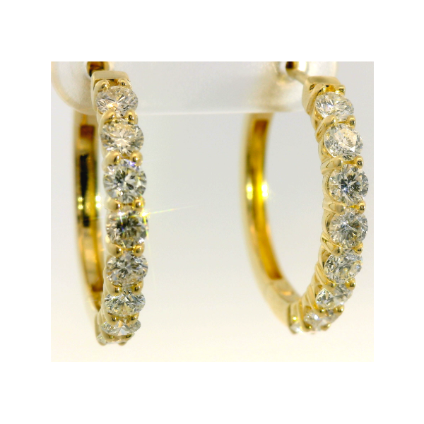 Classic hoops with a whole lot of sparkle! Albert's Jewelers Kingsland, GA
