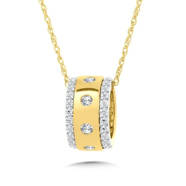 14K Flush-Set Diamond Wheel Pendant Albert's Jewelers Kingsland, GA