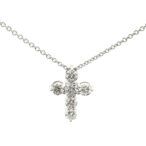 14Kt White Gold .50Cttw Diamond Cross Pendant Albert's Jewelers Kingsland, GA