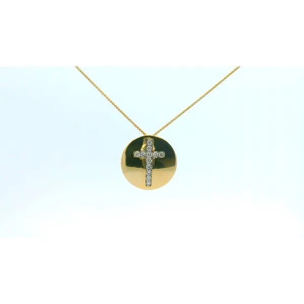 14Kt Yg .25Cttw Diamond Cross Slider Albert's Jewelers Kingsland, GA