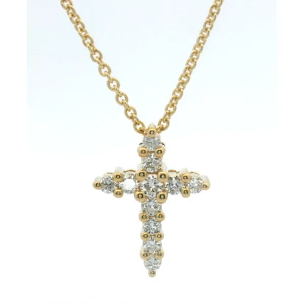 14Kt Yellow Gold .26Ctw Diamond Cross (Chain Not Incl.) Albert's Jewelers Kingsland, GA