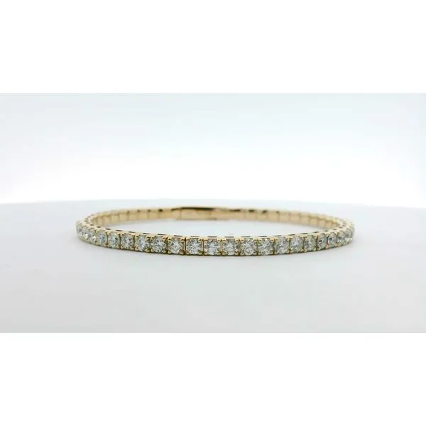 3.30 Carats Of Diamonds And 14Kt Yellow Gold Flex Bangle Bracelet Albert's Jewelers Kingsland, GA