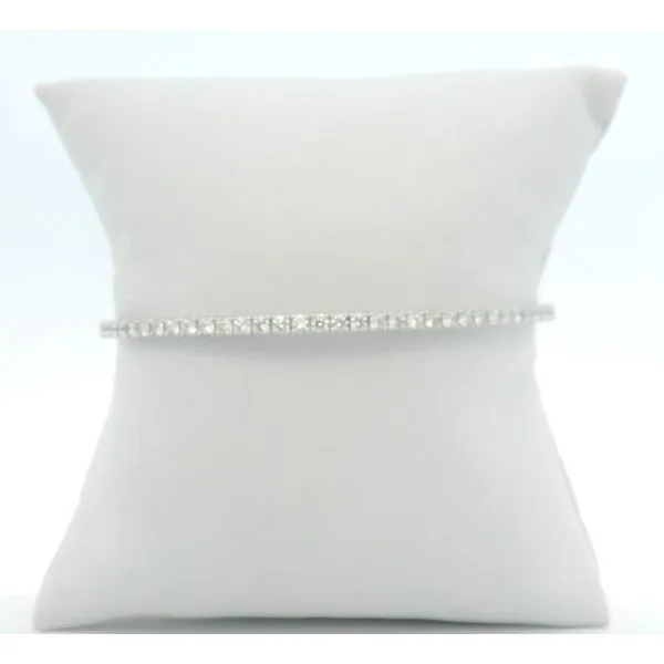 White Gold Diamond Flex Bangle Image 2 Albert's Jewelers Kingsland, GA