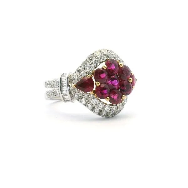 14KT W/Y RUBY & DIAMOND RING Image 2 Albert's Jewelers Kingsland, GA