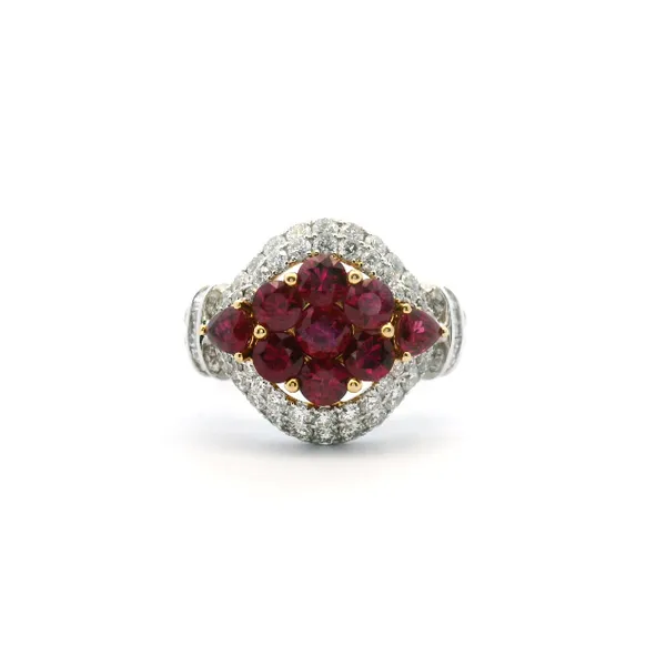 14KT W/Y RUBY & DIAMOND RING Albert's Jewelers Kingsland, GA