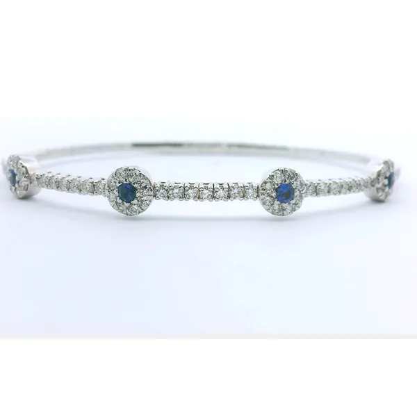 14Kt Wg 1.38Ct Diamond & .38Ct Sapphire Flex Bangle Bracelet Albert's Jewelers Kingsland, GA