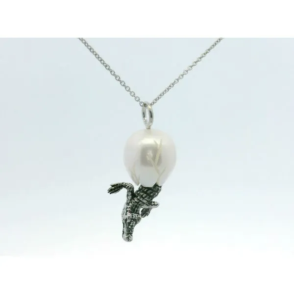 The intricate silver carving & the lustrous pearl in this Galatea piece catches the light beautifully, making it unique and eye catching! Albert's Jewelers Kingsland, GA