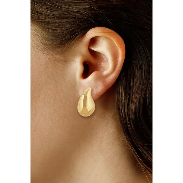 Ss Vermeil Med Tear Drop Stud Image 2 Albert's Jewelers Kingsland, GA