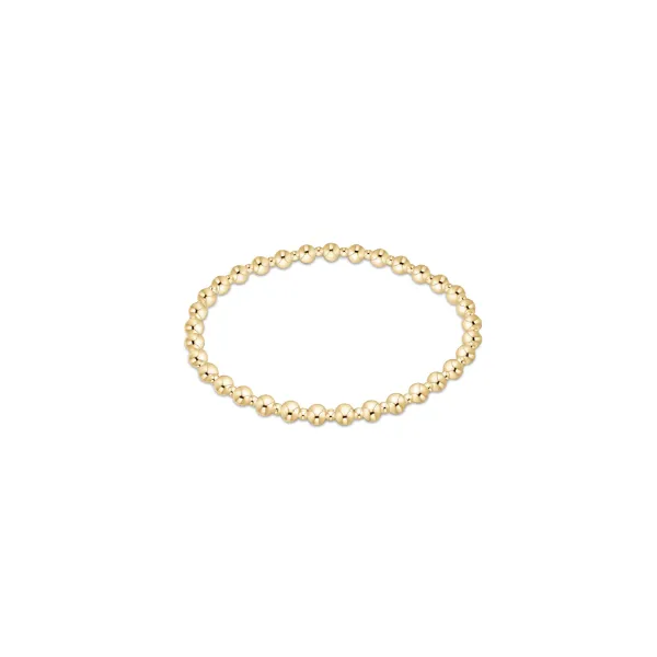 Classic Grateful Pattern 4mm Bead Bracelet - Gold Albert's Jewelers Kingsland, GA