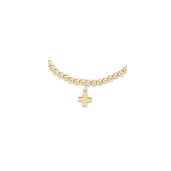 Classic Gold 3mm Bead Bracelet - Signature Cross Gold Albert's Jewelers Kingsland, GA