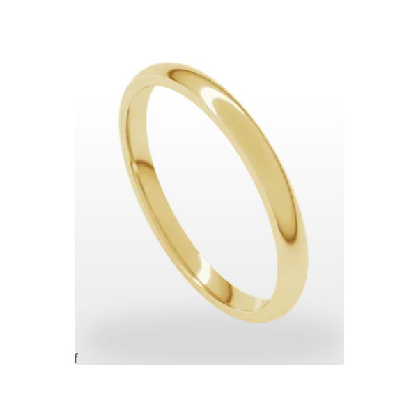 14KT YG 2MM CF LIGHTWEIGHT HALFROUND Albert's Jewelers Kingsland, GA