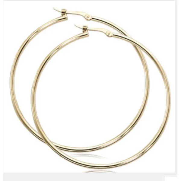14kt yellow gold 1.5 X 40mm tube hoops Albert's Jewelers Kingsland, GA