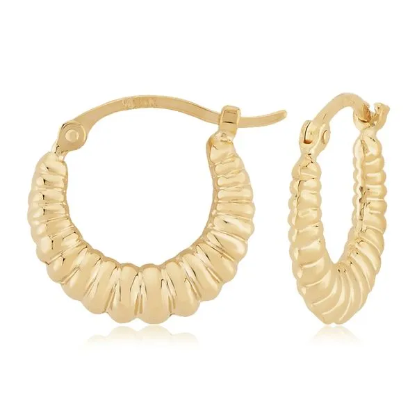 14Kt Yellow Gold Baby Shrimp Hoops Albert's Jewelers Kingsland, GA