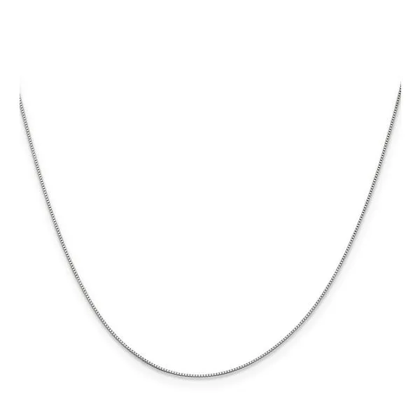 14K WHITE GOLD .5 MM BABY BOX CHAIN Albert's Jewelers Kingsland, GA