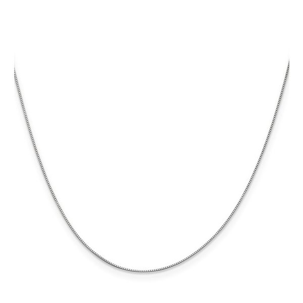 14K WHITE GOLD .5 MM BABY BOX CHAIN Albert's Jewelers Kingsland, GA