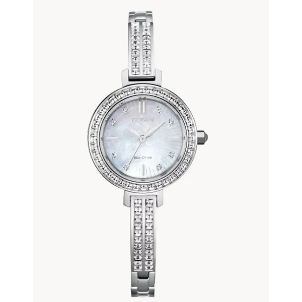 LADIES SILHOUETTE SWAROVSKI® CRYSTAL BANGLE DESIGN,  ECO DRIVE Albert's Jewelers Kingsland, GA